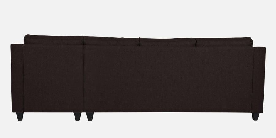 Welly Fabric Lhs Sectional Sofa 3 Lounger In Dark Brown Colour - Febonic Living