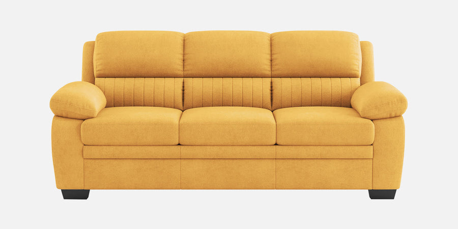 Cantaberry Velvet 3 Seater Sofa In Turmeric Yellow Colour - Febonic Living