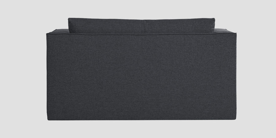 Kenia Fabric 2 Seater Foldable Sofa Cum Bed In Charcoal Grey Colour - Febonic Living