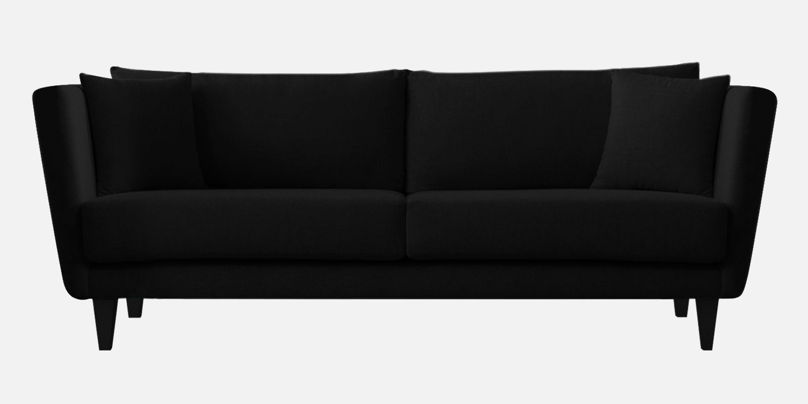 Norway Velvet 3 Seater Sofa In Adam Black Colour