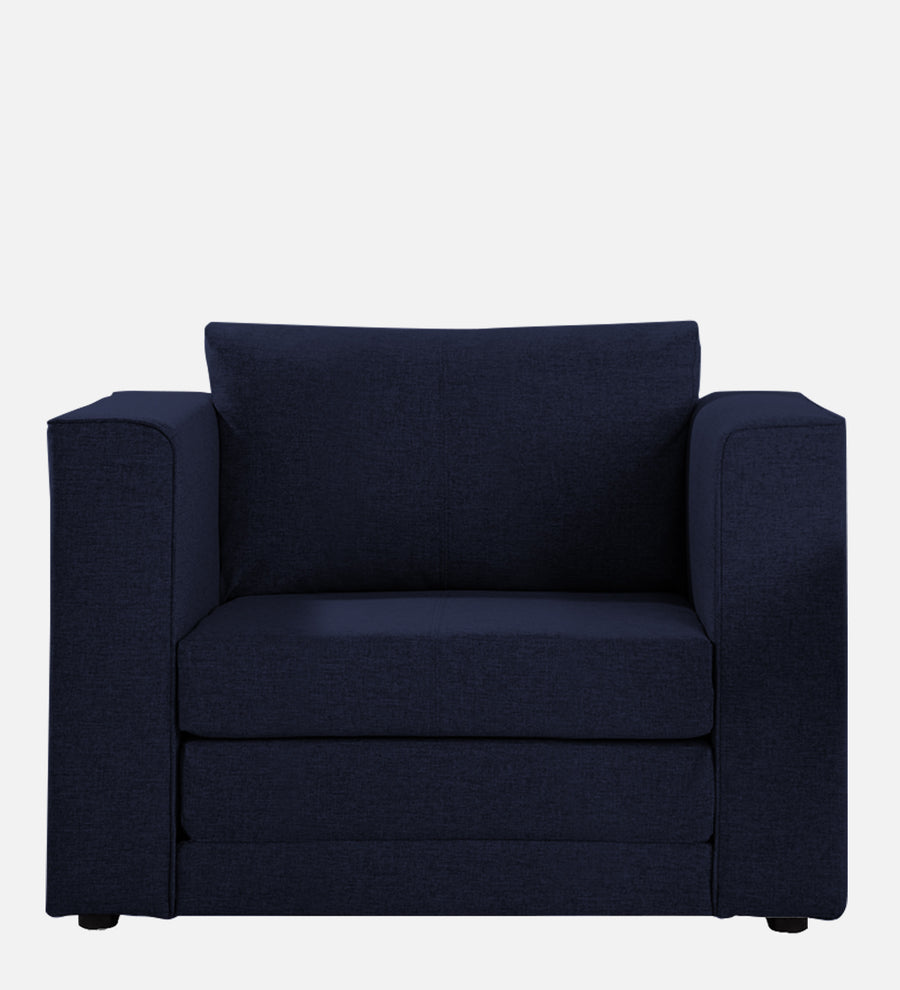Kenia Fabric 1 Seater Foldable Sofa Cum Bed In Royal Blue Colour - Febonic Living