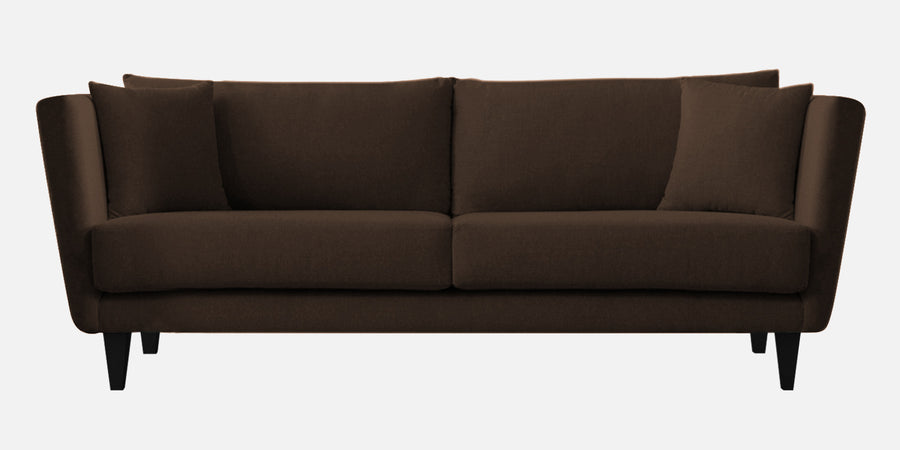 Norway Velvet 3 Seater Sofa In Cholocate Brown Colour - Febonic Living