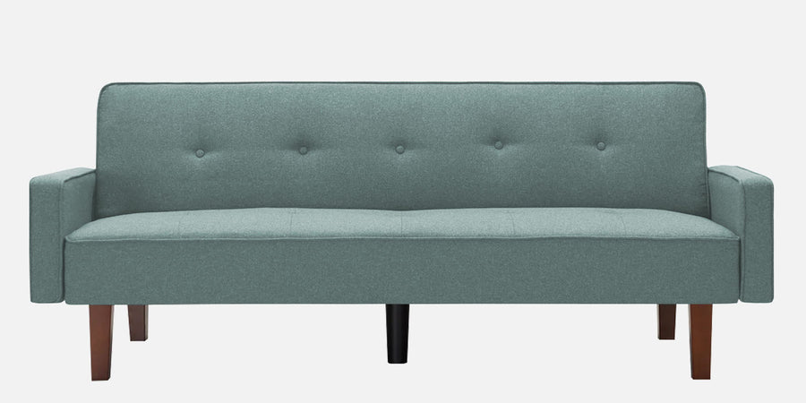 Nebia Fabric 3 Seater Convertible Sofa Cum Bed In Suka Blue Colour - Febonic Living
