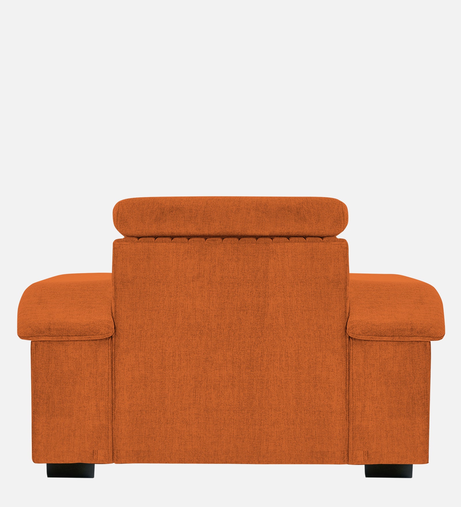 Draco Fabric 1 Seater Sofa In  Vivid Orange Colour - Febonic Living