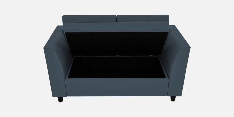 Bristo Velvet 2 Seater Sofa In Oxford Blue Colour With Storage - Febonic Living