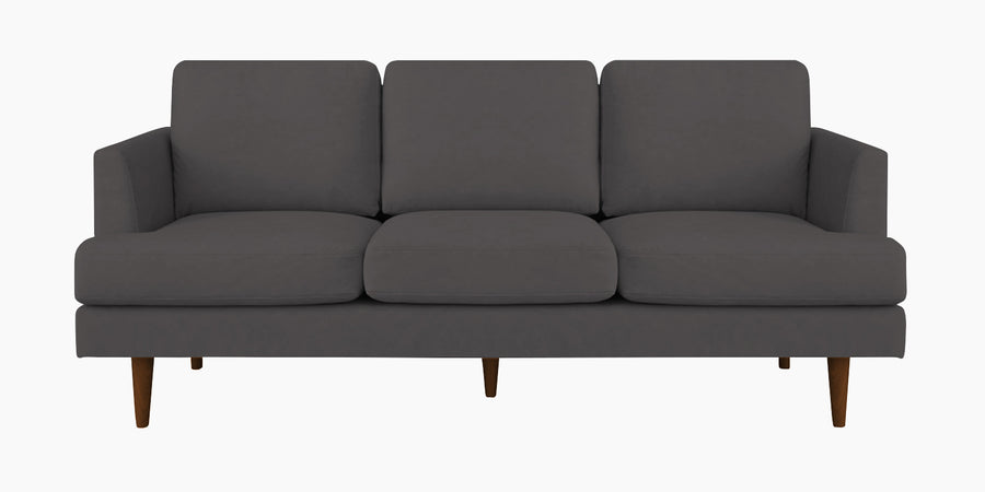 Motra Velvet 3 Seater Sofa In Davy Grey Colour - Febonic Living