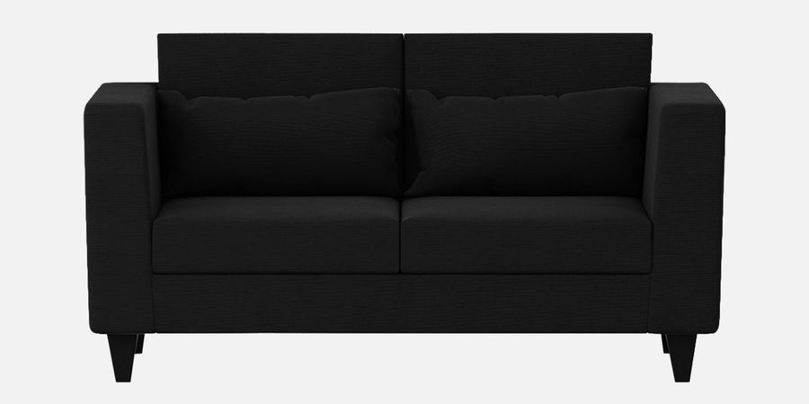 Nipul Fabric 2 Seater Sofa In Zed Black Colour - Febonic Living