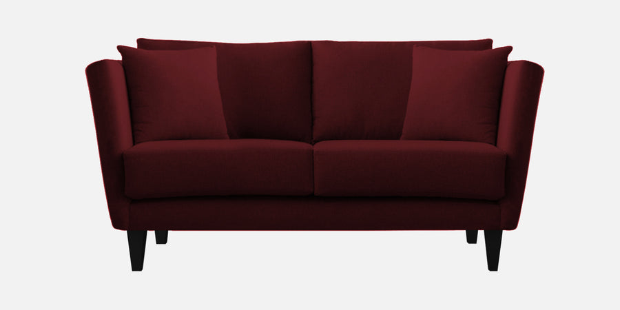 Norway Velvet 2 Seater Sofa In Dark Maroon Colour - Febonic Living