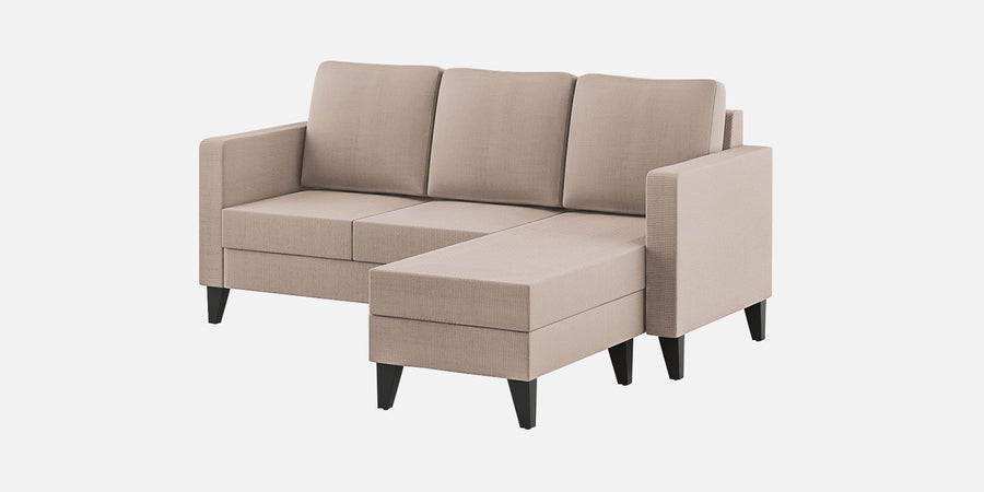 Nori Fabric Lhs Sectional Sofa 2 Lounger In Kadhi Beige Colour - Febonic Living