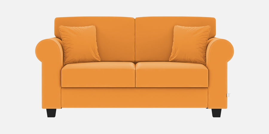 Numonk Velvet 2 Seater Sofa In Tangerine Orange Colour - Febonic Living