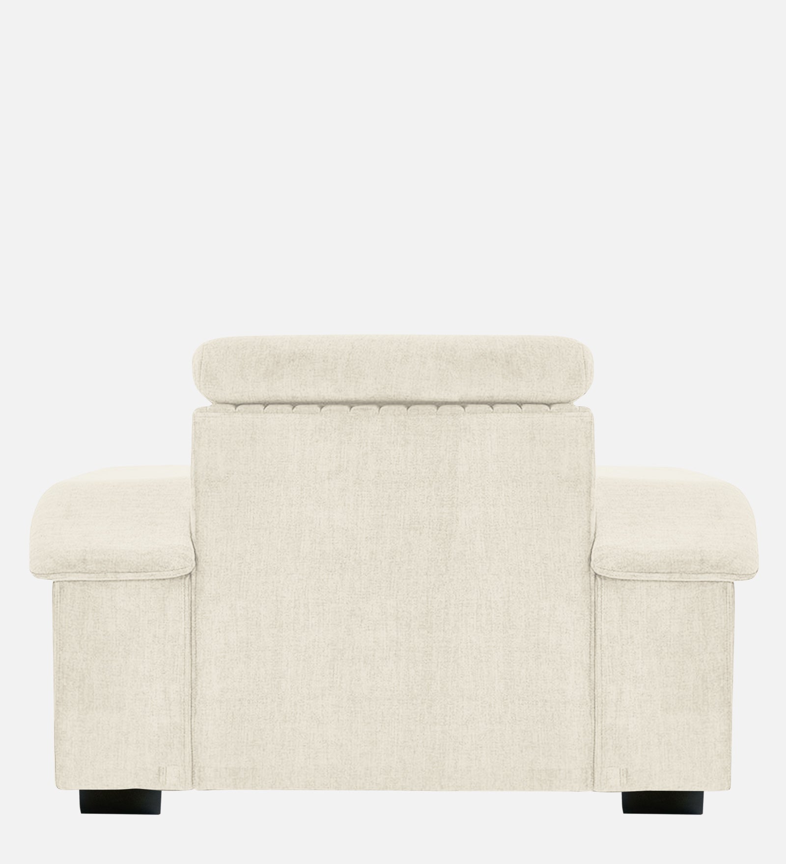 Draco Fabric 1 Seater Sofa In  Ivory Cream Colour - Febonic Living