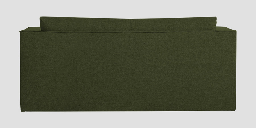 Kenia Fabric 3 Seater Foldable Sofa Cum Bed In Olive Green Colour - Febonic Living