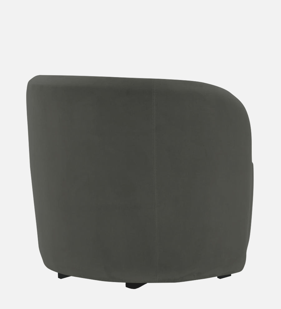 Lucky Velvet Lounge Chair In Hory Grey Colour - Febonic Living