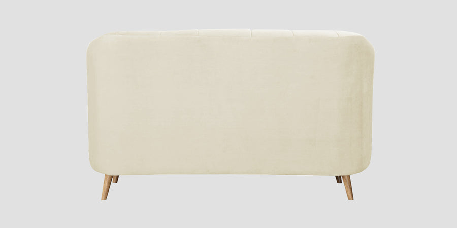 Kaylee Velvet 2 Seater Sofa In Warm White Colour - Febonic Living