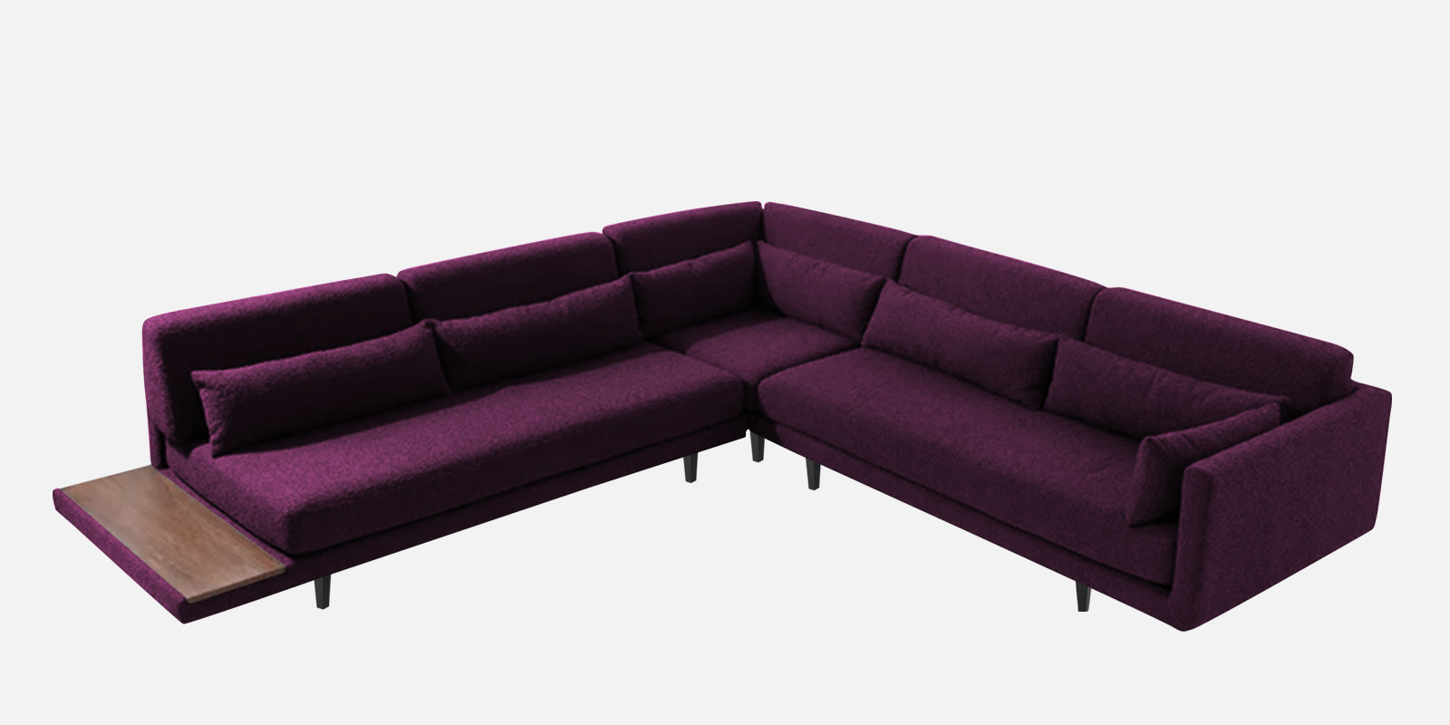 Malta Fabric 6 Seater RHS Sectional Sofa In Greek Purple Colour