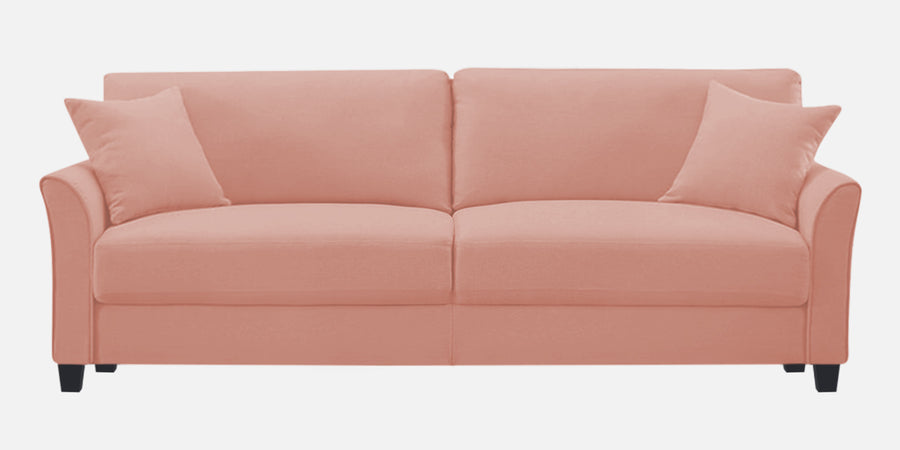 Daroo Velvet 3 Seater Sofa In Blush Pink Colour - Febonic Living