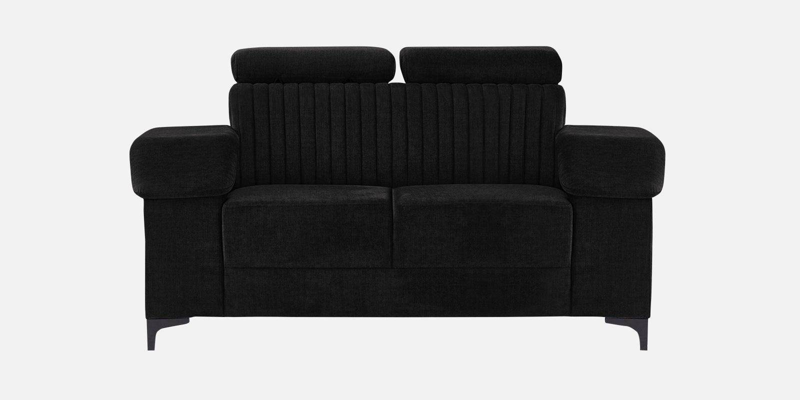 Draco Fabric 2 Seater Sofa in Heather Black Colour