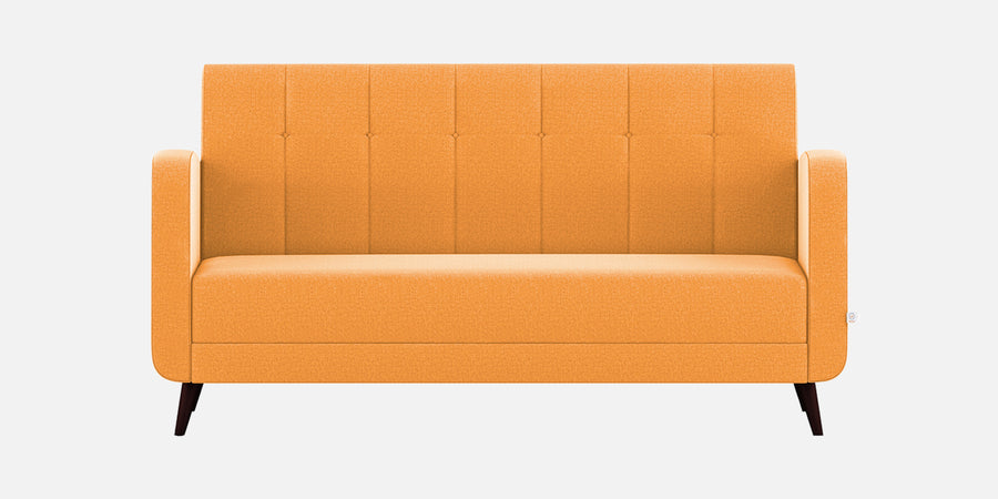 Wiki Velvet 3 Seater Sofa In Tangerine Orange Colour - Febonic Living