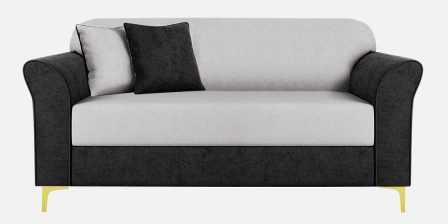 Jordan Velvet 2 Seater Sofa In Adam Black And Concreate Grey Colour - Febonic Living