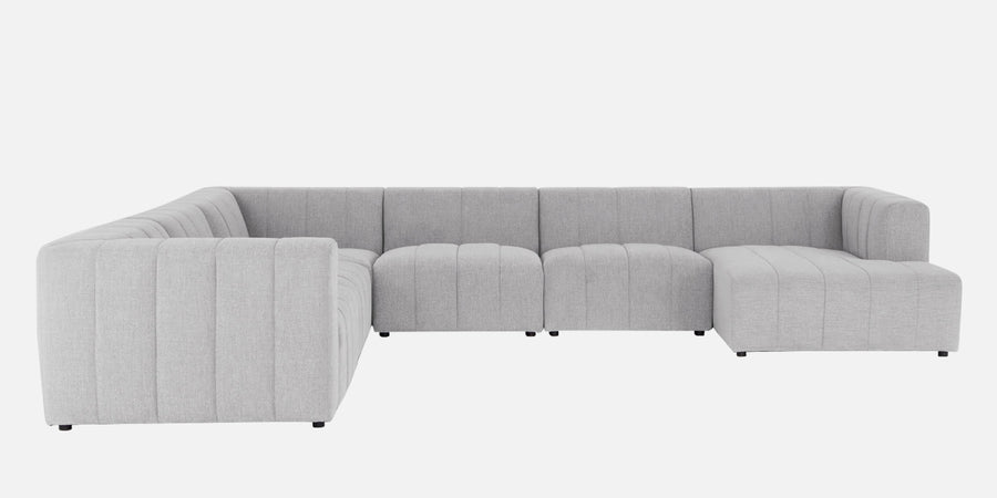 Damo Fabric Lhs 8 Seater Corner Sofa In Lit Grey Colour - Febonic Living