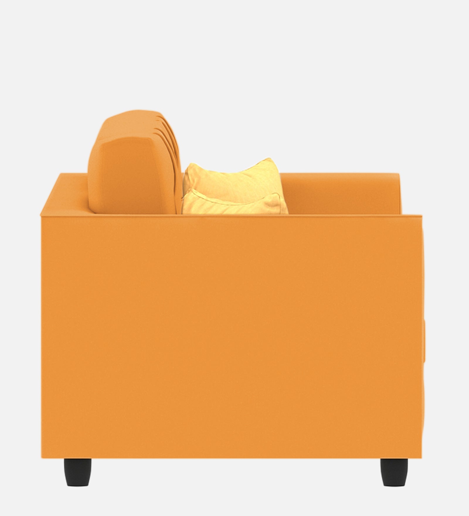 Nestin Velvet 1 Seater Sofa in Tangerine Orange Colour