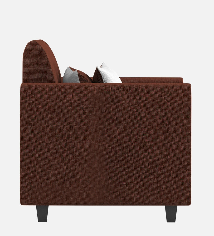 Denmark Fabric 1 Seater Sofa In Coffee Brown Colour - Febonic Living