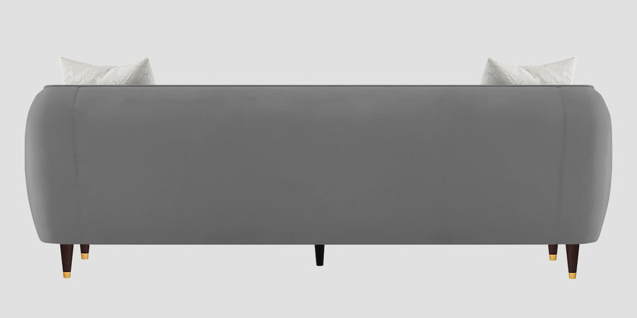 Hairo Velvet 3 Seater Sofa In Light Grey Colour - Febonic Living