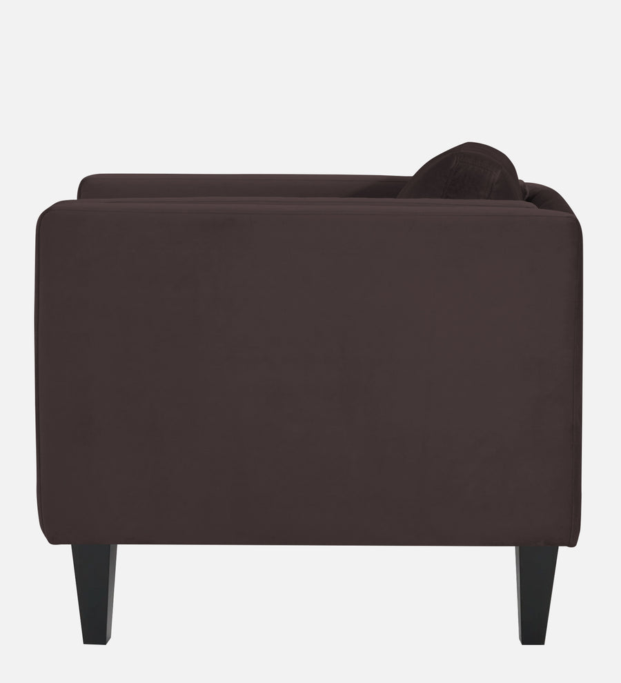 Jasper Velvet 1 Seater Sofa In Mocha Brown Colour - Febonic Living