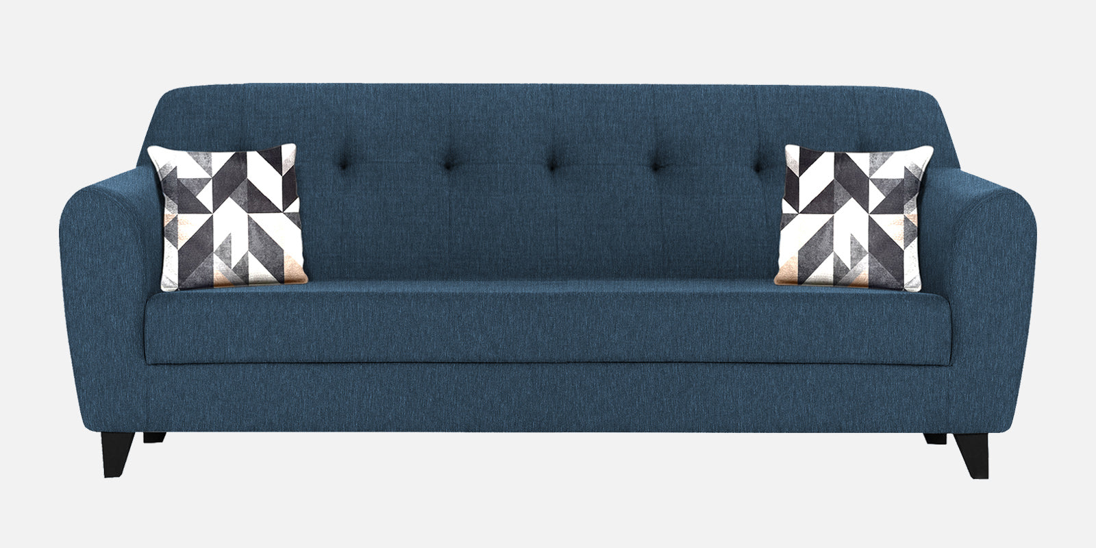 Melaan Fabric 3 Seater Sofa In Light Blue Colour