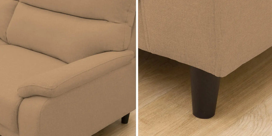 Zibby Fabric 3 Seater Sofa In Copper Brown Colour - Febonic Living