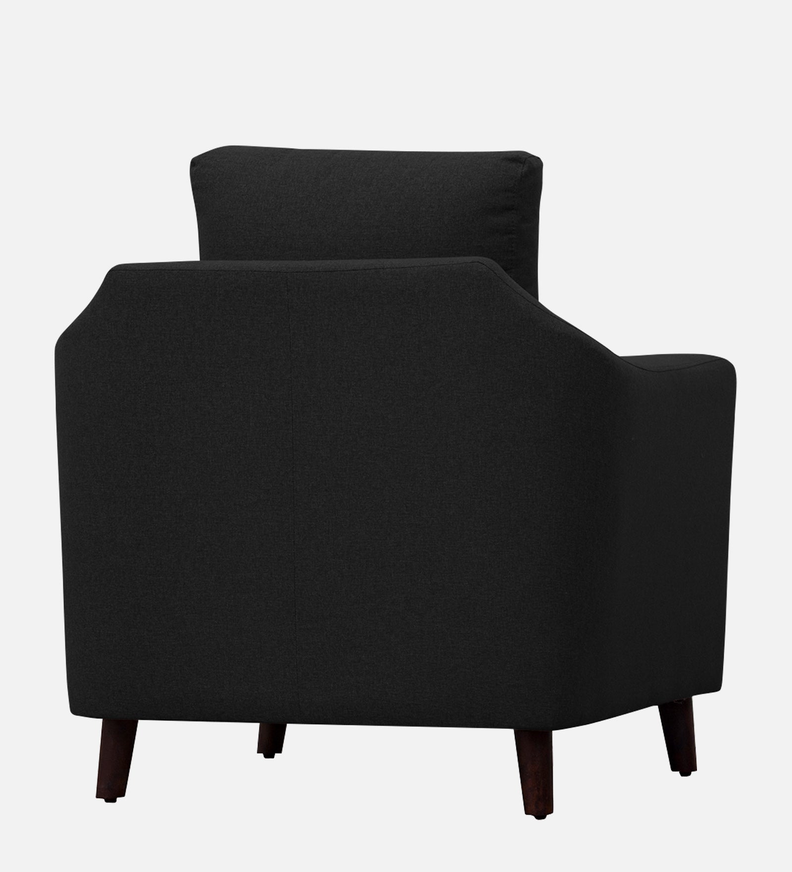 Kevin Fabric 1 Seater Sofa in Zed Black Colour