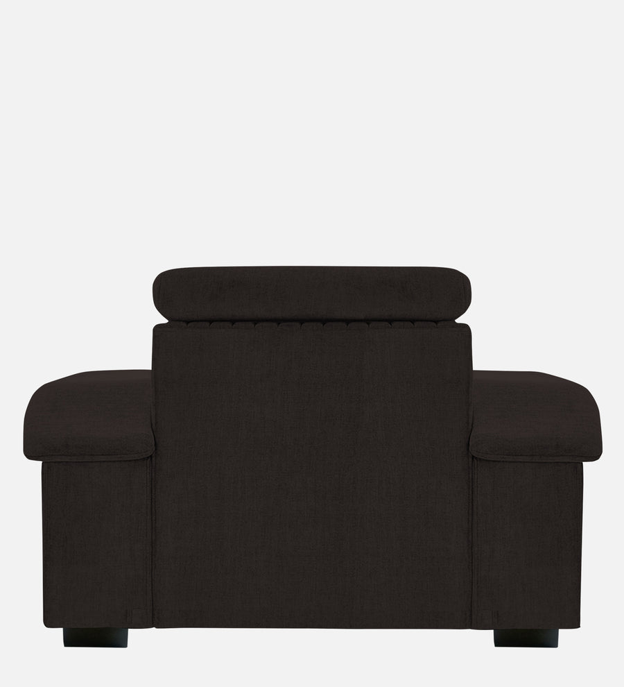 Draco Fabric 1 Seater Sofa In Cara Brown Colour - Febonic Living