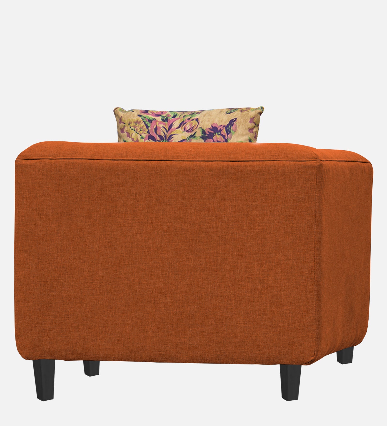 Niki Fabric 1 Seater Sofa in Vivid Orange Colour