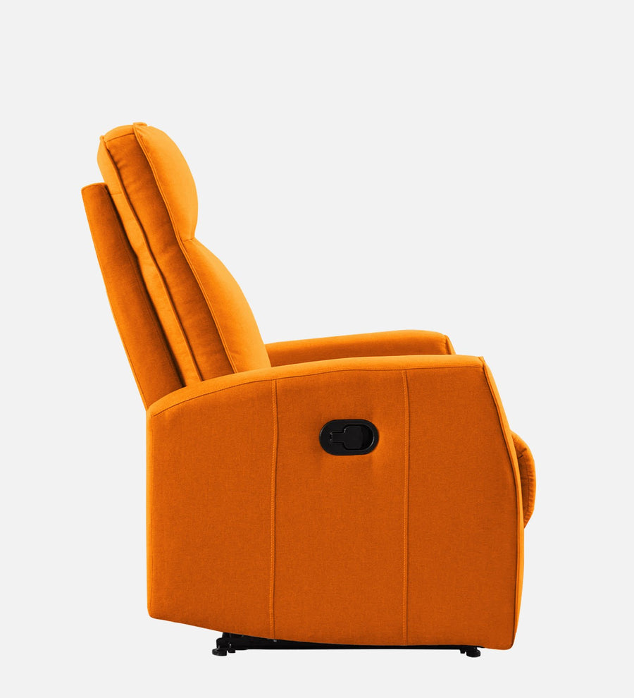 Logan Fabric 1 Seater Motorized Recliner In Vivid Orange Colour - Febonic Living
