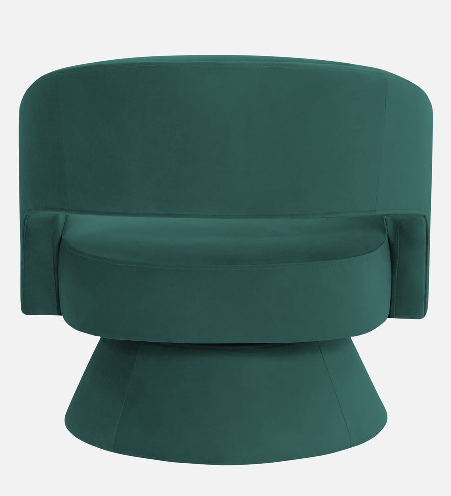Pendra Velvet Swivel Chair In Pine Green Colour - Febonic Living