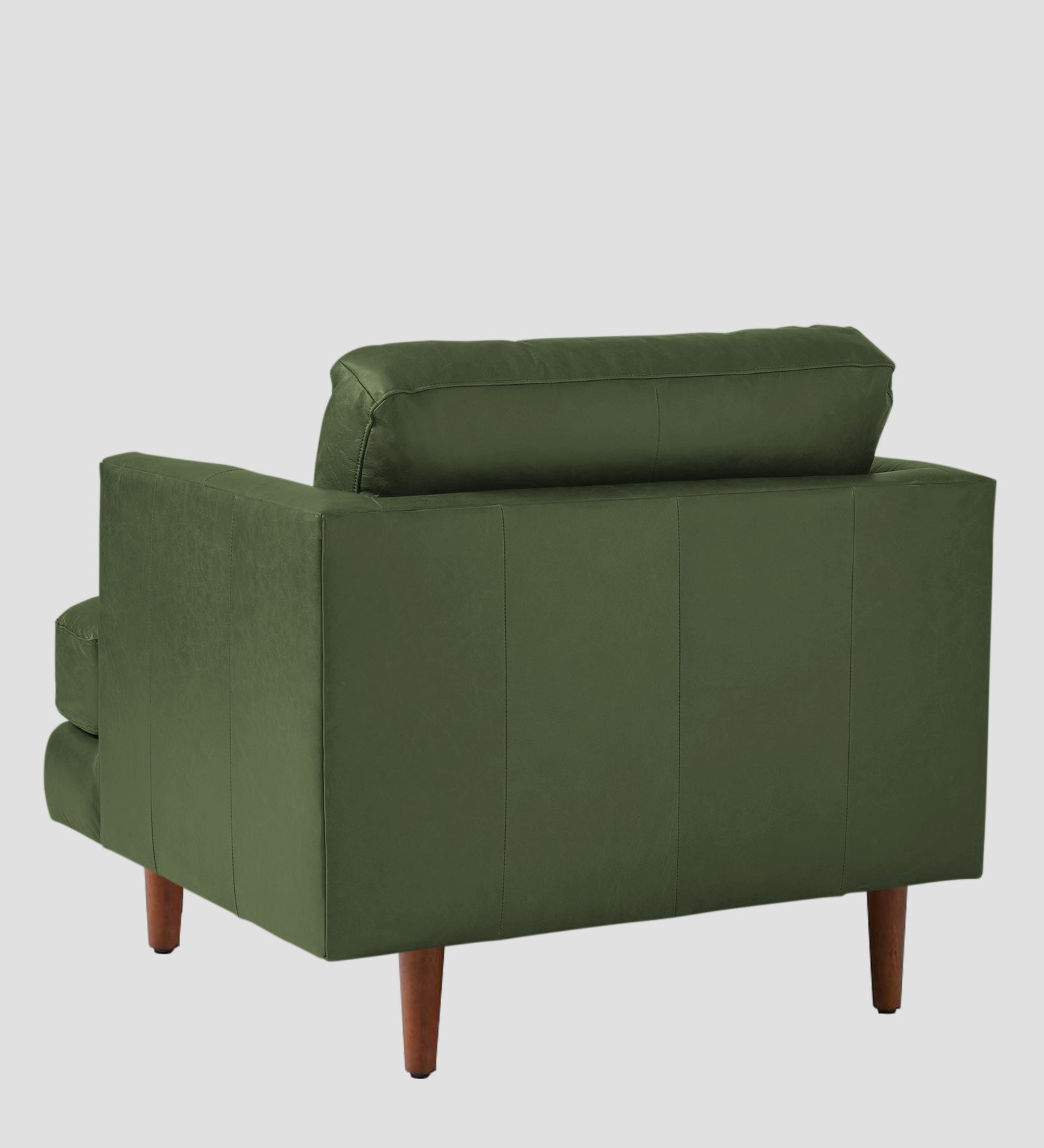 Sterio Leatherette 1 Seater Sofa In  Moss Green Colour - Febonic Living