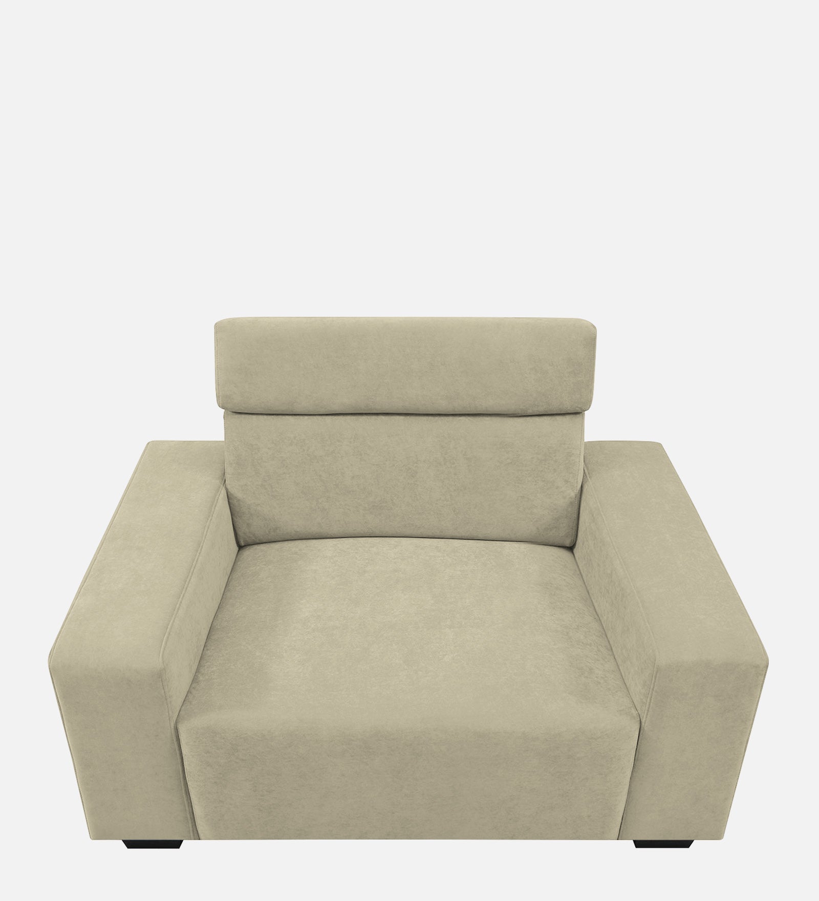 Hiro Fabric 1 Seater Sofa In  Carnival Beige Colour - Febonic Living