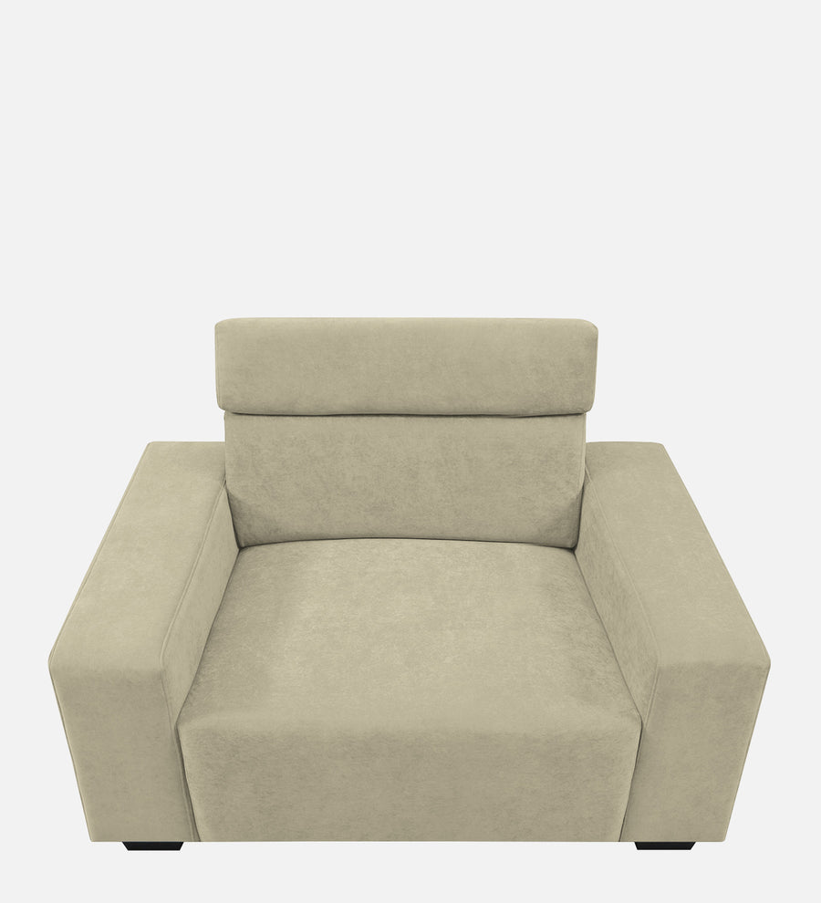 Hiro Fabric 1 Seater Sofa In Carnival Beige Colour - Febonic Living