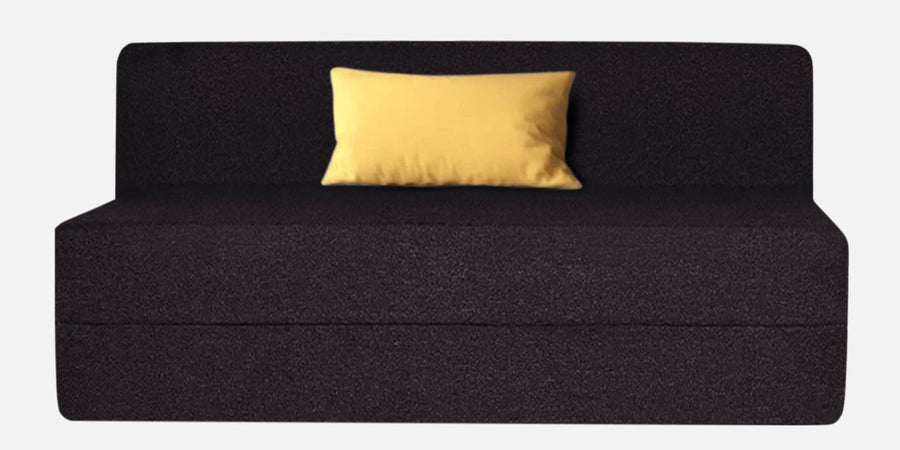Fleepy Fabric 2 Seater Foldable Sofa Cum Bed In Cara Brown Colour - Febonic Living