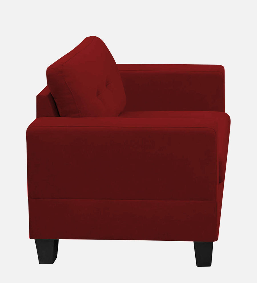 Thomas Fabric 1 Seater Sofa In Blood Maroon Colour - Febonic Living