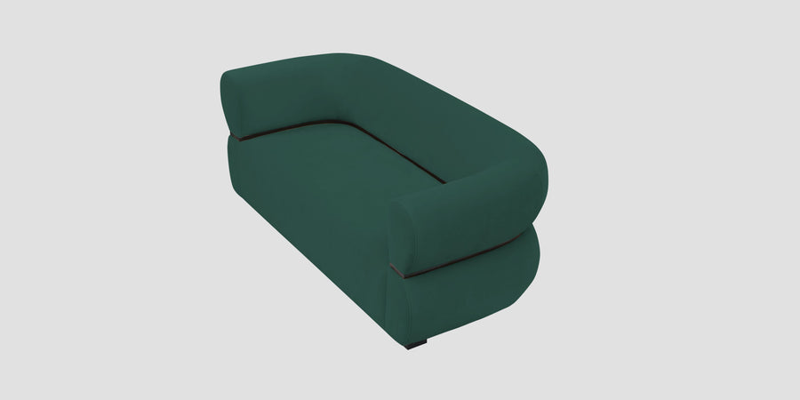 Kula Velvet 2 Seater Sofa In Amazon Green Colour - Febonic Living