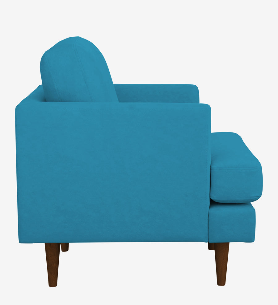Motra Velvet 1 Seater Sofa In Aqua Blue Colour - Febonic Living