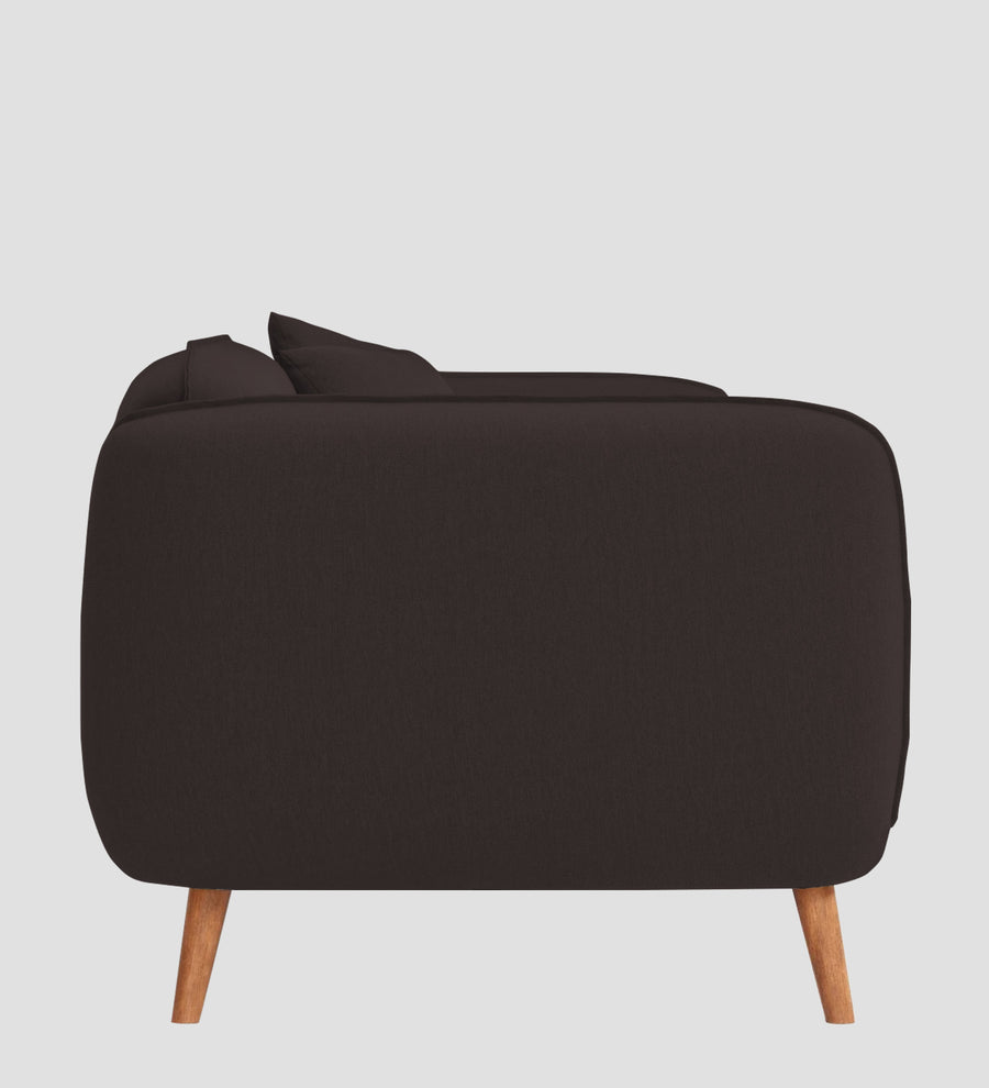 Zia Fabric 1 Seater Sofa In Pebble Brown Colour - Febonic Living
