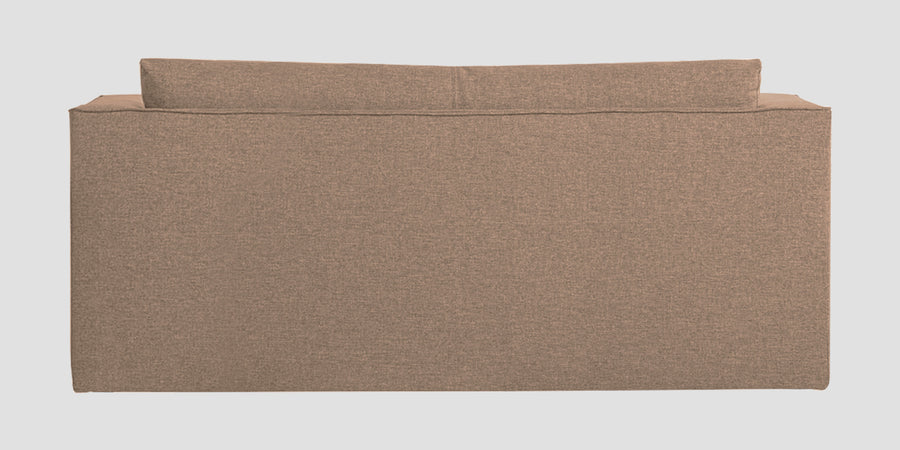 Kenia Fabric 3 Seater Foldable Sofa Cum Bed In Cookie Beige Colour - Febonic Living