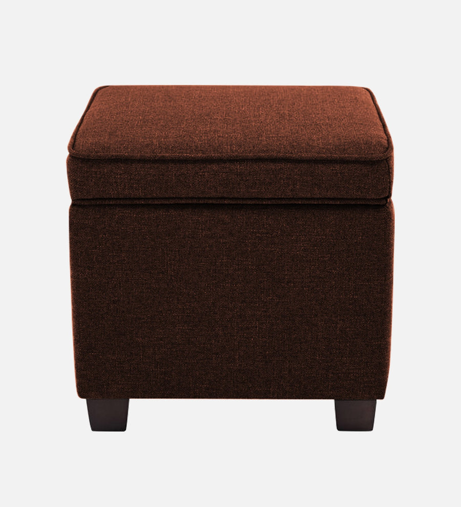 Sudan Fabric Ottoman In Coffee Brown Colour With Storage - Febonic Living