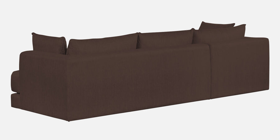 Ziggy Fabric Lhs Sectional Sofa 3 Lounger In Caramel Brown Colour - Febonic Living