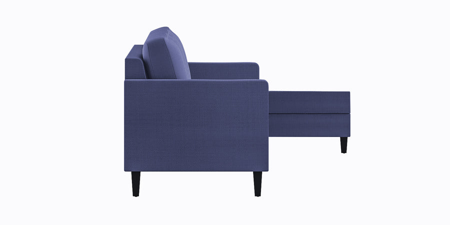 Nori Fabric Lhs Sectional Sofa 3 Lounger In Slate Blue Colour - Febonic Living