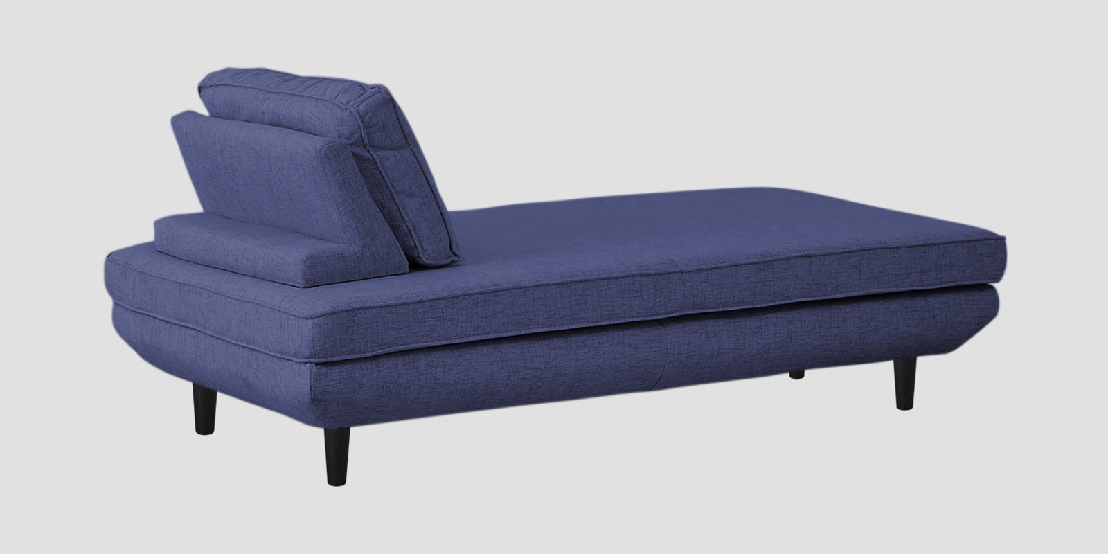 Hiver Fabric Day Bed Sofa In Slate Blue Colour With Back Rest - Febonic Living