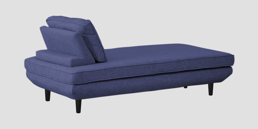 Hiver Fabric Day Bed Sofa In Slate Blue Colour With Back Rest - Febonic Living