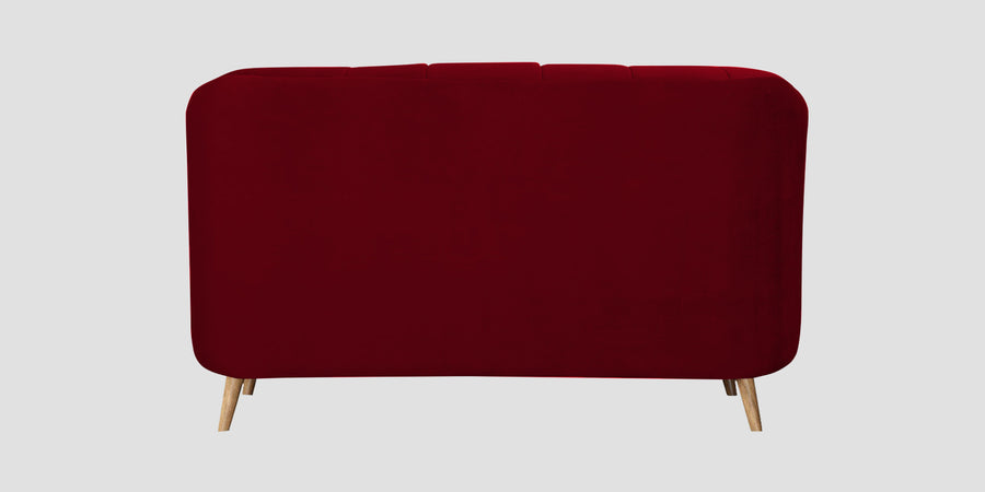 Kaylee Velvet 2 Seater Sofa In Cherry Red Colour - Febonic Living